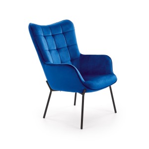 Halmar - Castel fotel blue velvet